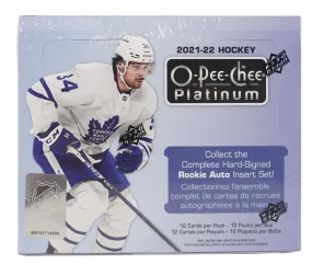 2021/22 Upper Deck O-Pee-Chee Platinum Hockey Hobby Box 12 Packs Per Box, 12 Cards Per Pack