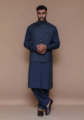 Basic Suiting Ebony Traditional Waistcoat