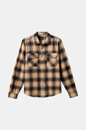 Bowery Lightweight Ultra Soft L/S Flannel - Oat Milk/Cinder Grey