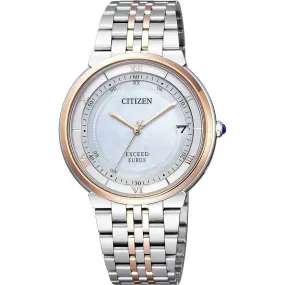 CITIZEN EXCEED EUROS SERIES ANALOG GOLDEN & PEARL COLOR MEN WATCH CB3024-52W