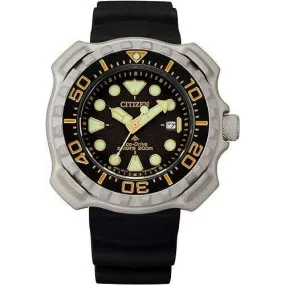 CITIZEN PROMASTER MARINE SERIES DIVER'S 200M ECO-DRIVE BLACK STRAP MEN WATCH BN0220-16E