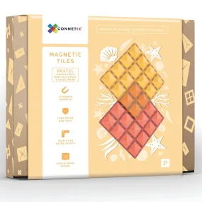 Connetix Tiles - 2 Piece Base Plate Pack - Lemon & Peach