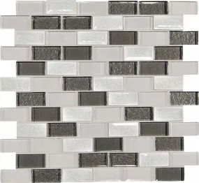 Daltile Crystal Shores Diamond Delta CS93 Brick Joint Mosaic 2"x1"