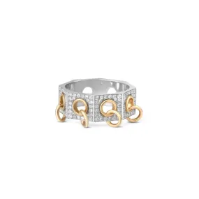 Diamond Eyelet Statement Ring