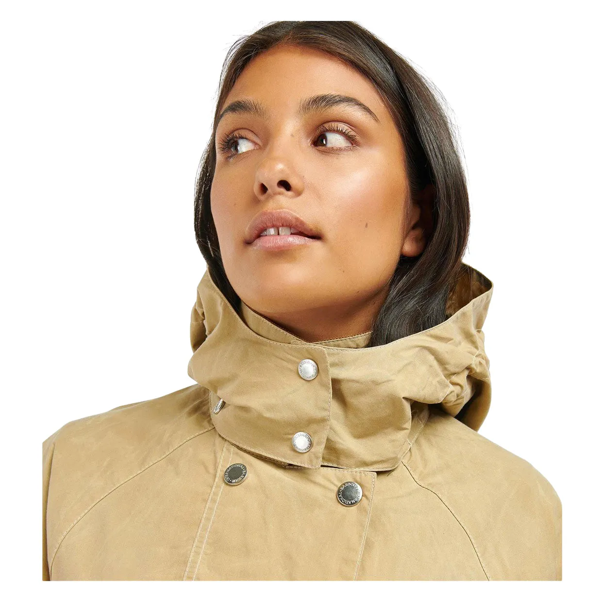 Impermeabile Donna Barbour International Rossin Showerproof Trench Khaki