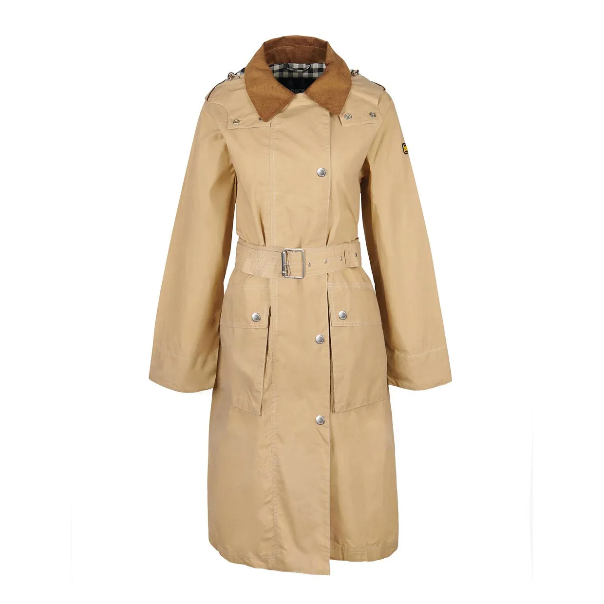 Impermeabile Donna Barbour International Rossin Showerproof Trench Khaki