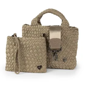 NEW: Brandon Small Woven Tote - Stone