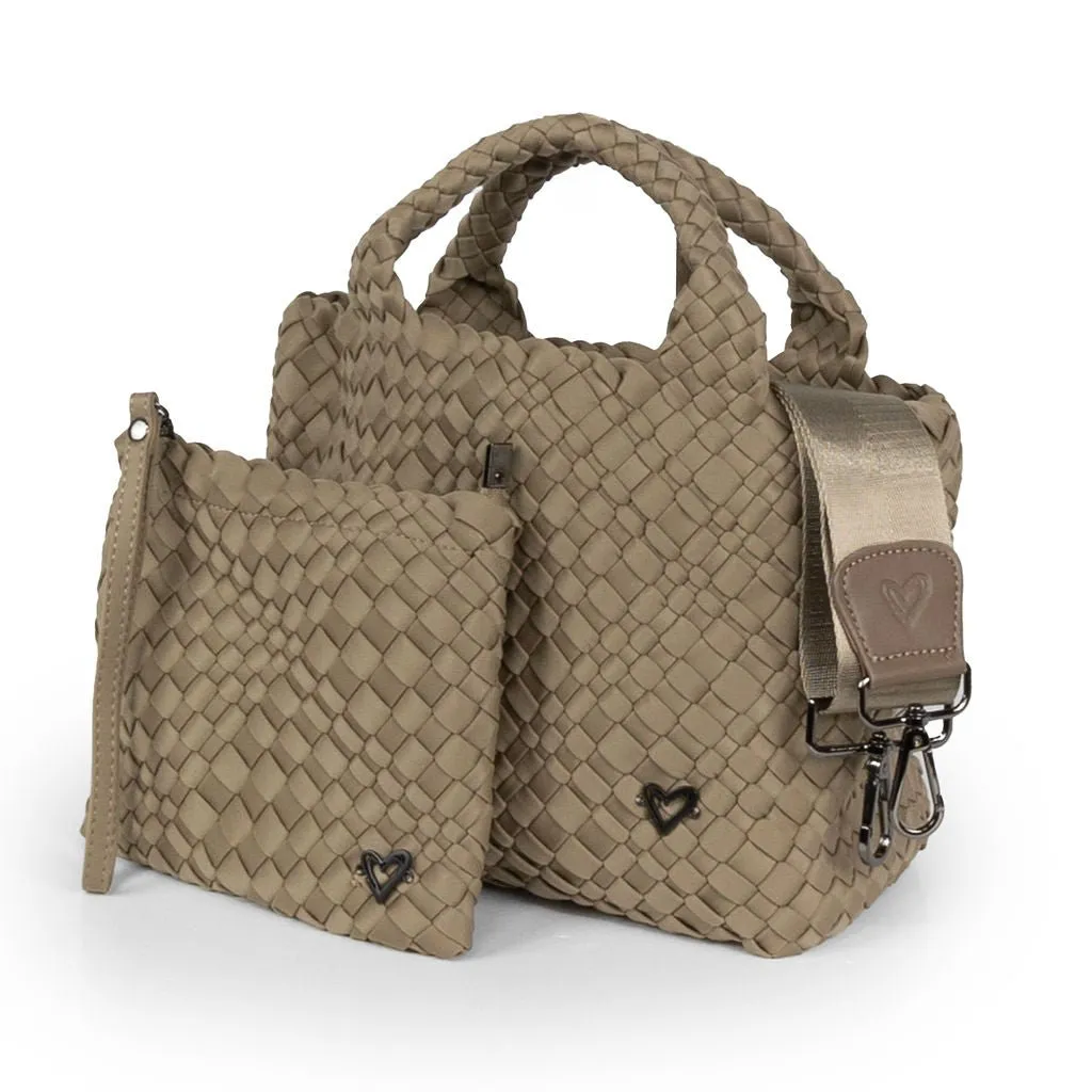 NEW: Brandon Small Woven Tote - Stone