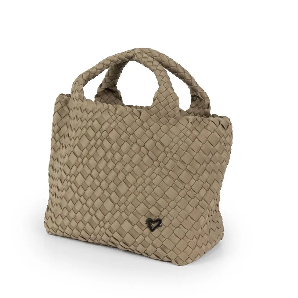 NEW: Brandon Small Woven Tote - Stone