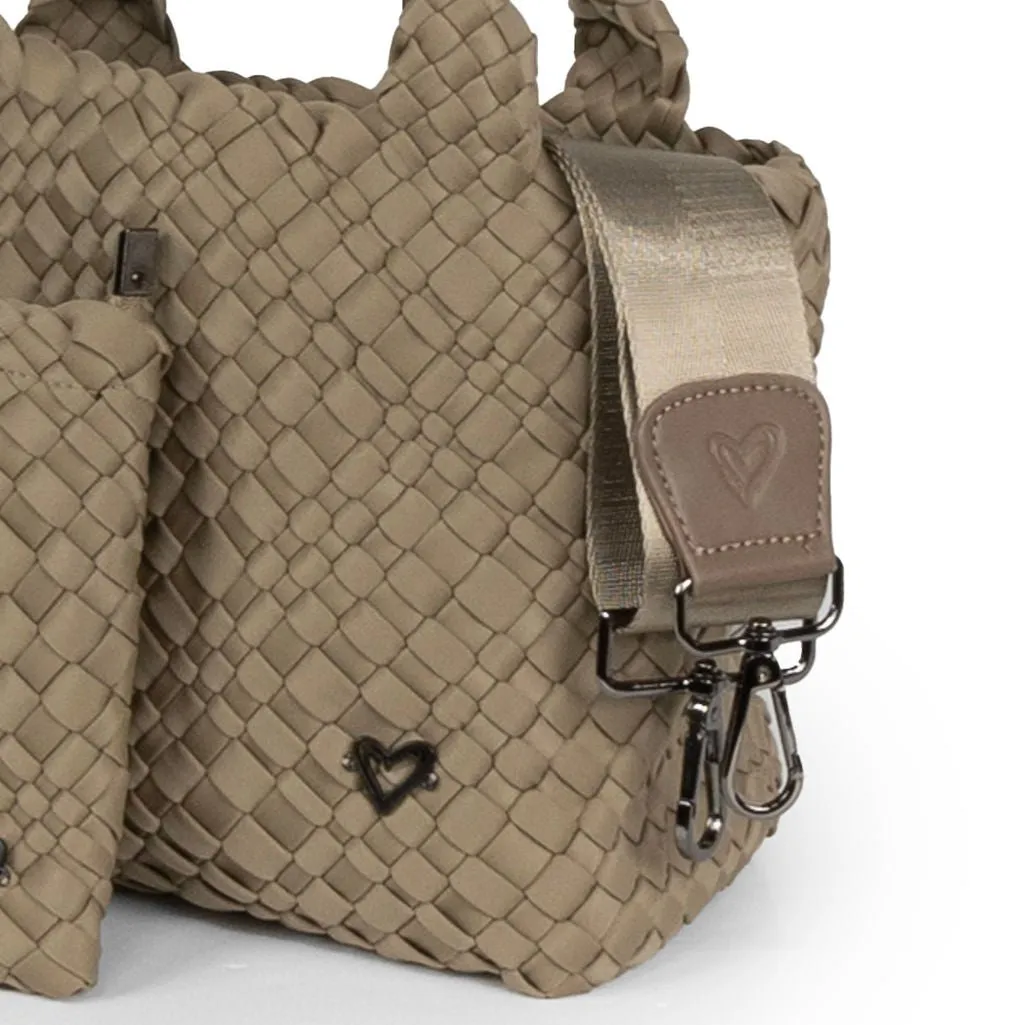 NEW: Brandon Small Woven Tote - Stone