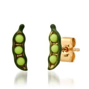 Whimsical Pea Pod Studs