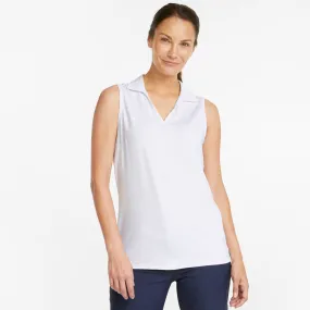 Women's CLOUDSPUN Coast Sleeveless Golf Polo | Bright White